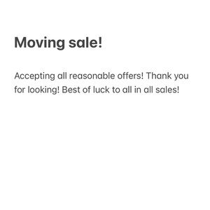 Clean out sale! More to come!